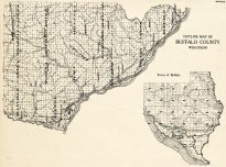 Buffalo County Outline - Buffalo, Wisconsin State Atlas 1930c